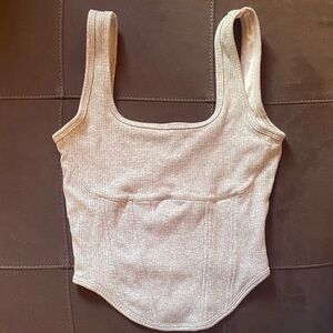 Ribbed Grey Tank Top